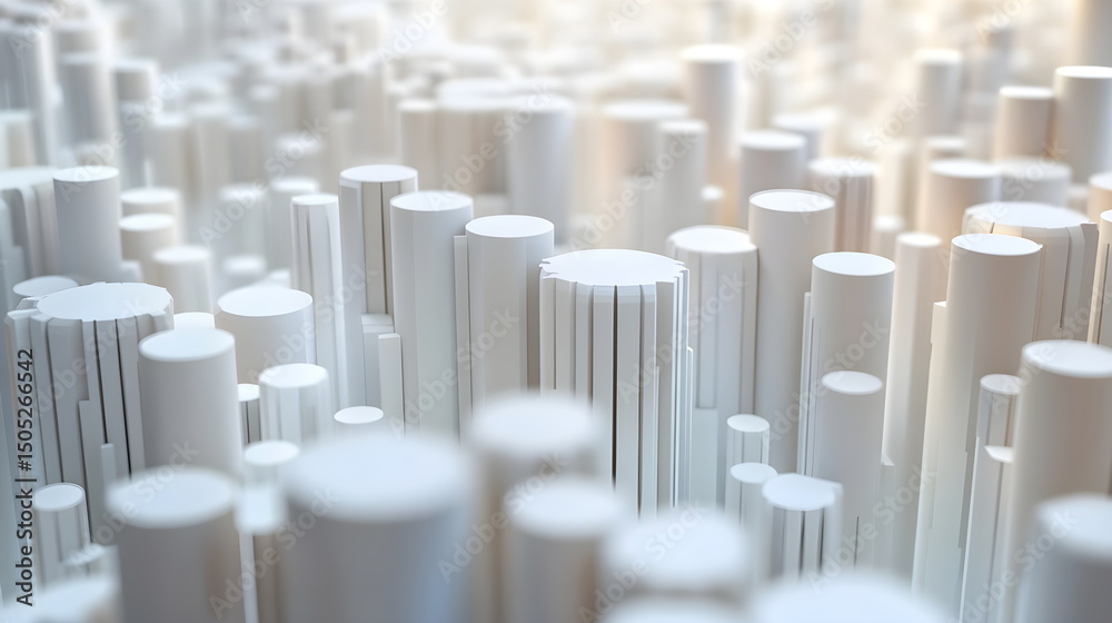 Fototapeta premium Abstract 3D background with creative modern design elements illustrating economic data and financial charts. High-quality, detailed visual for business, finance, and data analysis concepts.