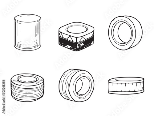 Tape line art perfect design for creative projects use