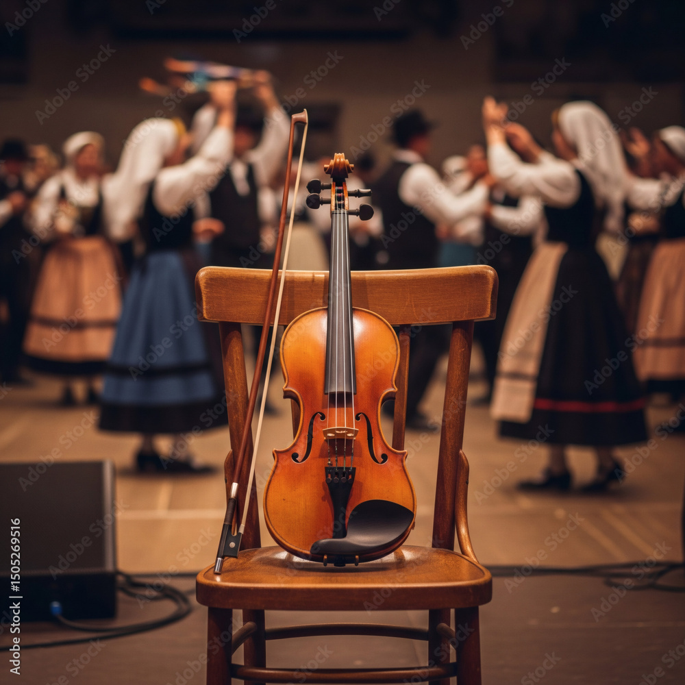 Fototapeta premium Violon et danses bretonnes