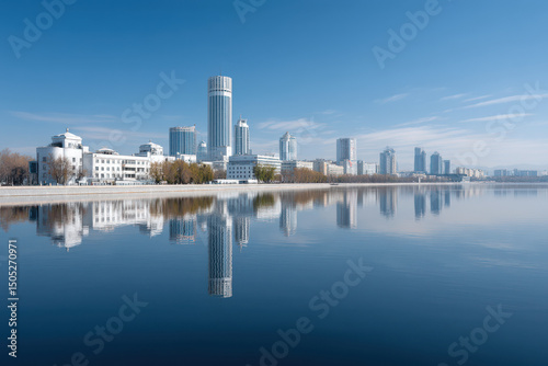 stunning view of yekaterinburgs unique architecture featuring modern and historical buildings under clear blue sky