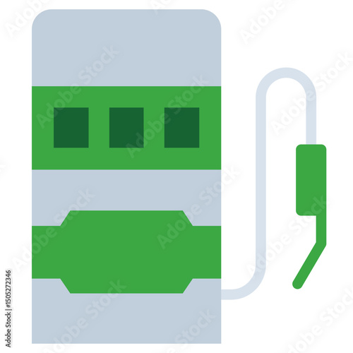 Gas Station Icon. Petrol Fuel Pumping. Gasoline Refuel. Diesel Tank Pump, Flat Design Style Icon Icon Symbol