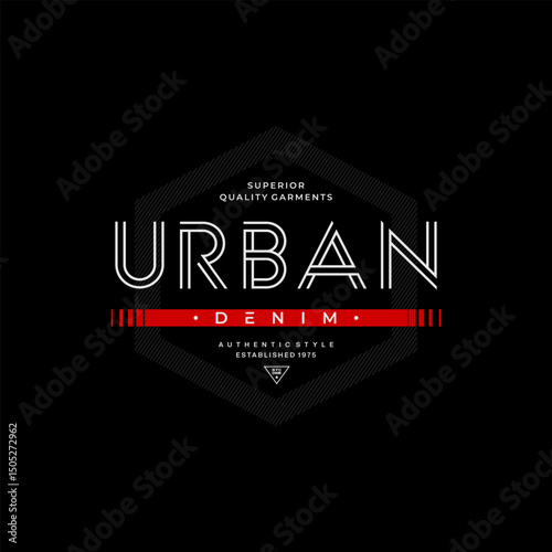 urban denim typography graphic design