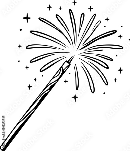 Celebratory fireworks display at new year's eve festivities urban skyline nighttime artistic flair
