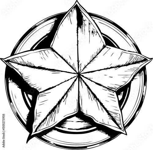 Artistic star emblem creative studio digital art close-up symbol of achievement