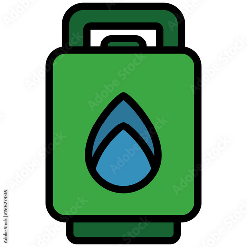 Gas Tank Icon. Gas Cylinder Tank Sign. Liquefied Petroleum, Flat Design Style Icon Icon Symbol