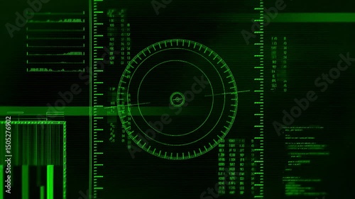 Futuristic satellite control panel. Satellite tracking system, analysis. Visualization of the satellite and digital map, on the dashboard.