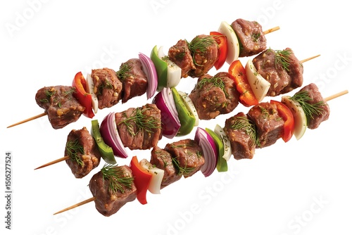 shish kebab on skewers
