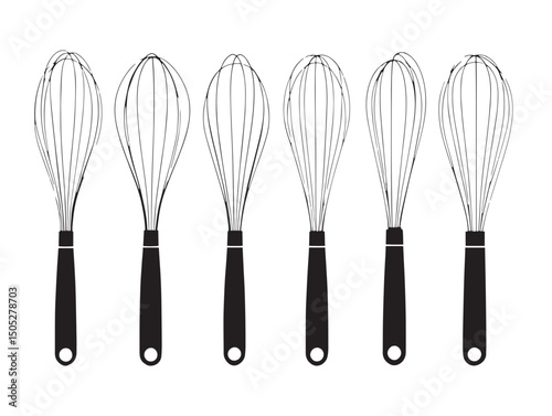 whisk line art illustration for creative cooking designs