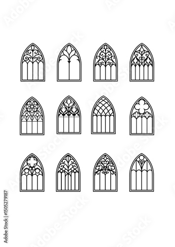 Gothic Cathedral Window frames