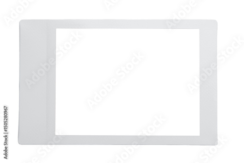 Mockup with an empty photo frame isolated on a white background