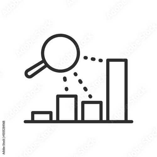 seo icon, prediction market, financial review or analysis, vector illustration