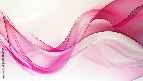 Soft Pink Abstract Background with Wavy Lines and Gentle Light Effects, Featuring Pink, White, and Violet Curves in a Pastel Gradient for Elegant and Modern Design Projects