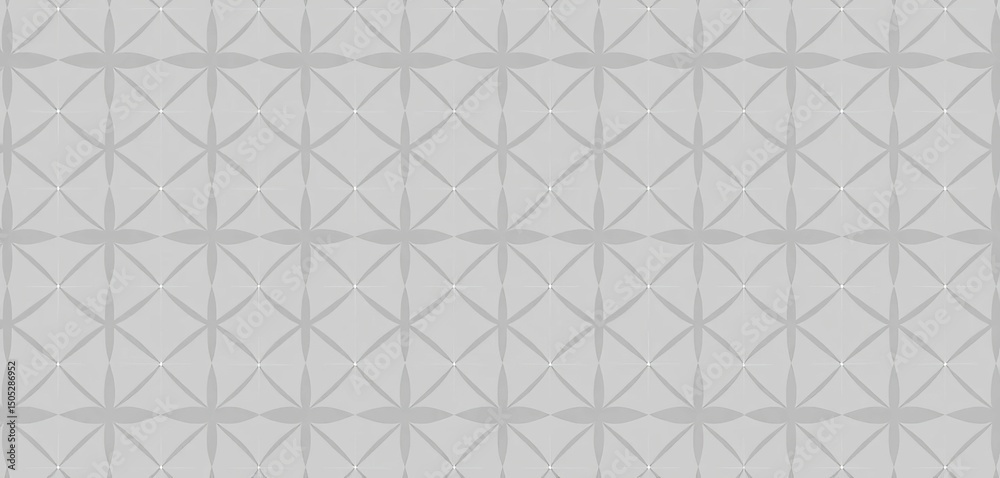 Fototapeta premium Subtle light grey geometric vector seamless pattern, featuring interconnected shapes creating a calming, minimalist design, minimalist pattern, wallpaper
