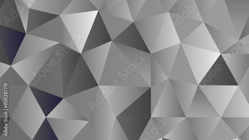 Neutral gray polygon mosaic, trendy low poly design, digital wallpaper, stylish abstract art, texture