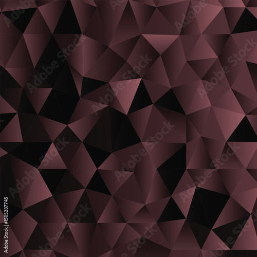 Warm brown polygon mosaic, trendy low poly design, digital wallpaper, stylish abstract art, texture.