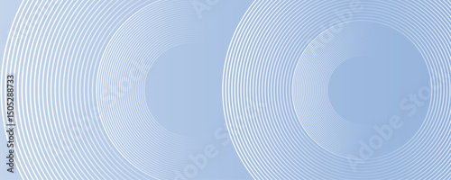Modern abstract blue background with circle lines. Geometric stripe line art design for poster, brochure, cover, website, header, web banner, presentation