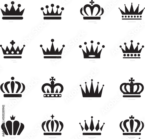 Royal Crown Silhouette Design

Elegant King & Queen Crown Vector

Classic Royalty Crown Illustration

Vintage Crown Icon Clipart

Majestic Crown Emblem Art