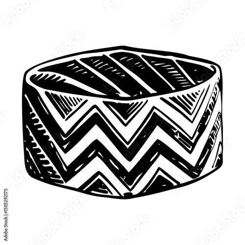 A sketchy style illustration of chevron bracelet