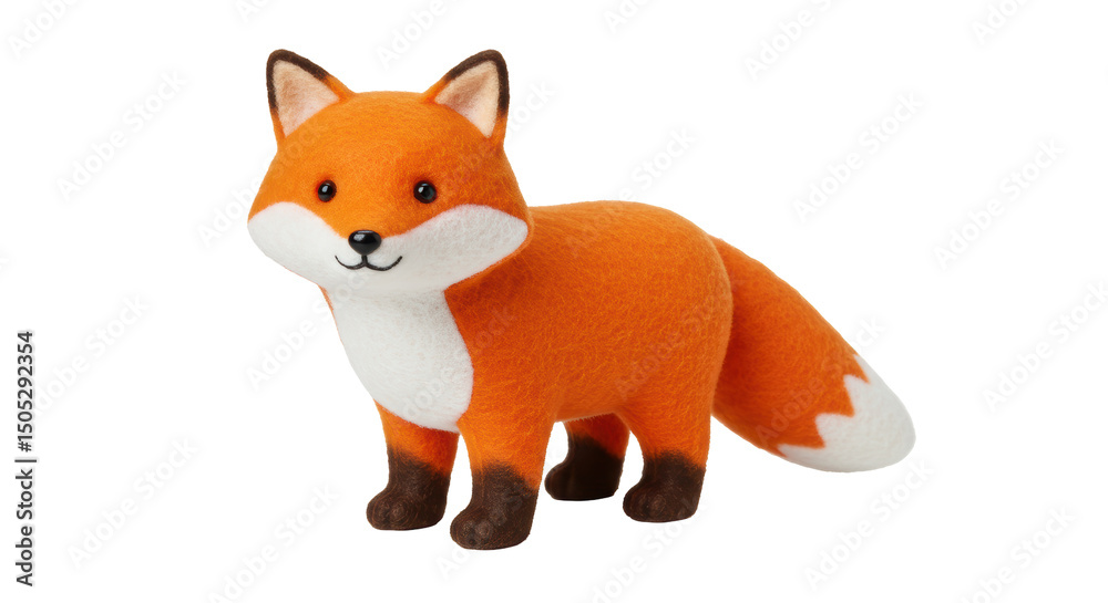 Obraz premium Isolated Orange Fox Toy