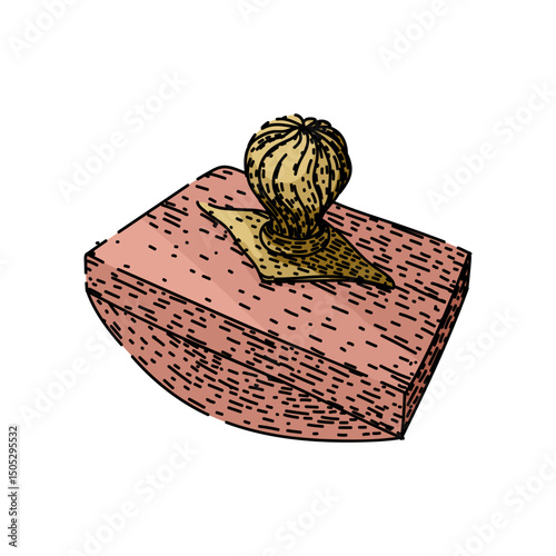 vintage ink blotter sketch hand drawn vector