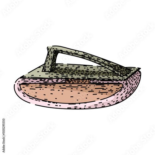 absorbent ink blotter sketch hand drawn vector