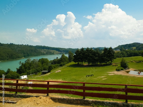 Rural landscape of Kashubia. Poland photo