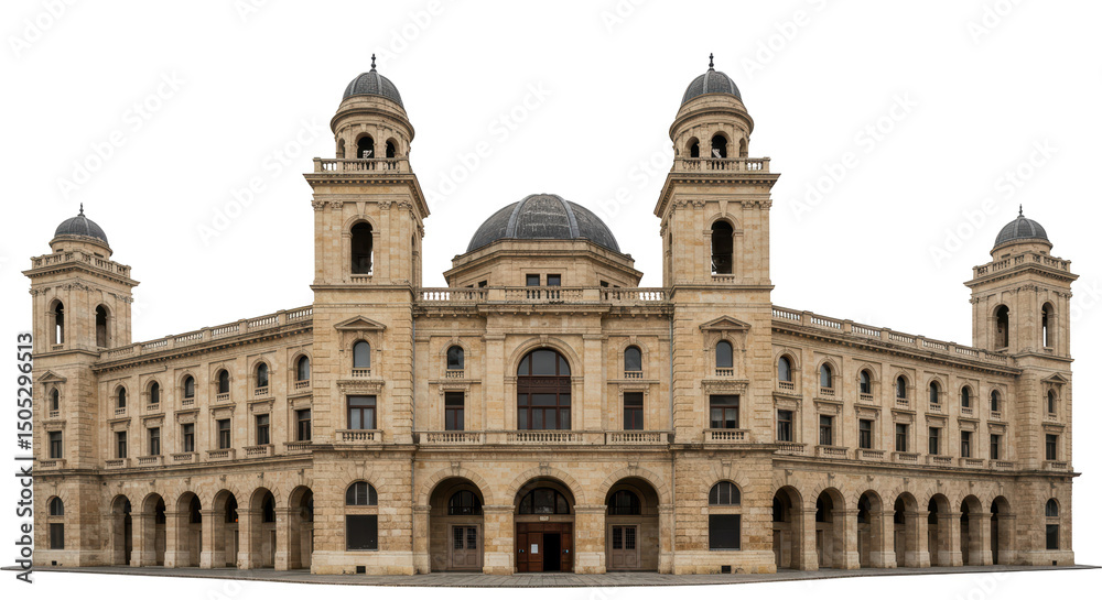 Naklejka premium Isolated Large Building Exterior