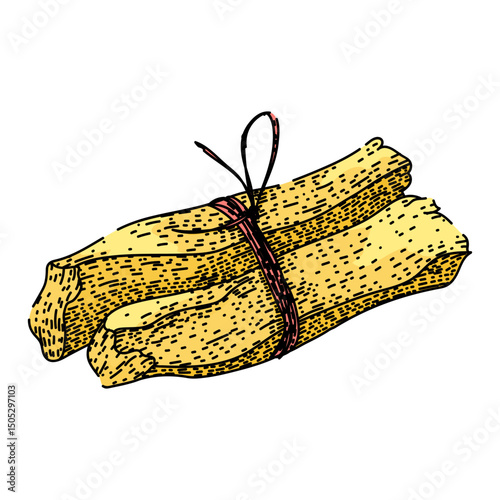 incense palo santo sketch hand drawn vector