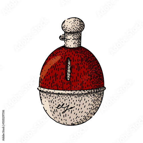 portable pocket flask sketch hand drawn vector