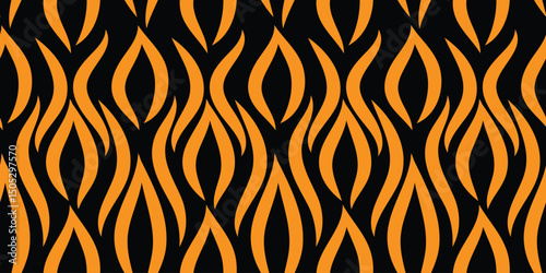 Abstract fire. Geometric seamless pattern. Vector illustration.