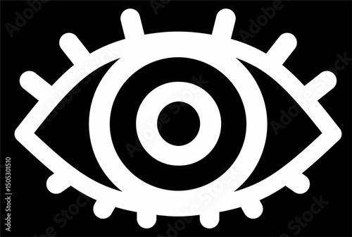 Eye simple incognito hidden icons designed in filled, outline, line and stroke style. Perfect for visibility icon.