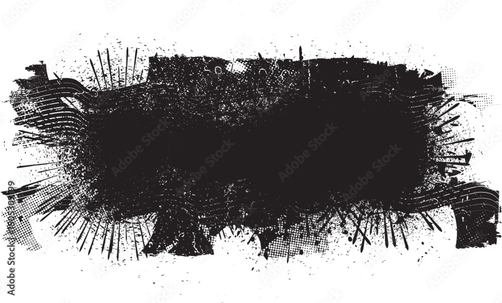 Fototapeta premium ink splashes for speckle effect .Set of Black Spray Blot of Ink. Place blobs, stains and splats in this pack over any object to create grunge effect .Spray paint drips .abstract vector. 