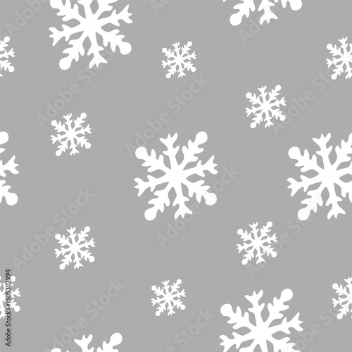 Gray Snowflake Background
