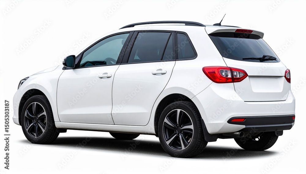 Fototapeta premium Passenger car isolated on a white background, with clipping path. Full Depth of field