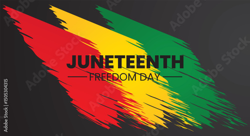 Juneteenth Independence Day, Freedom Day abstract posters design
