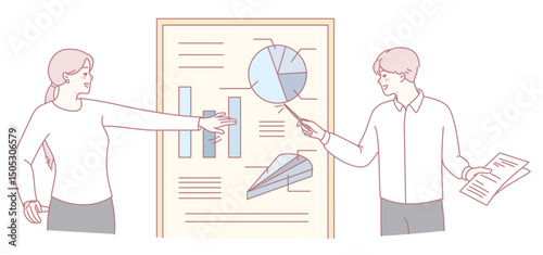 Team members are thoroughly analyzing various charts and graphs during an important professional meeting