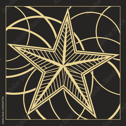 Geometric Gold Lines on Black Modern