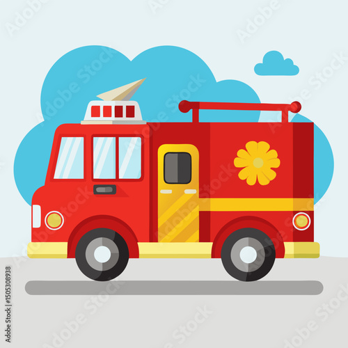 fire truck on the street