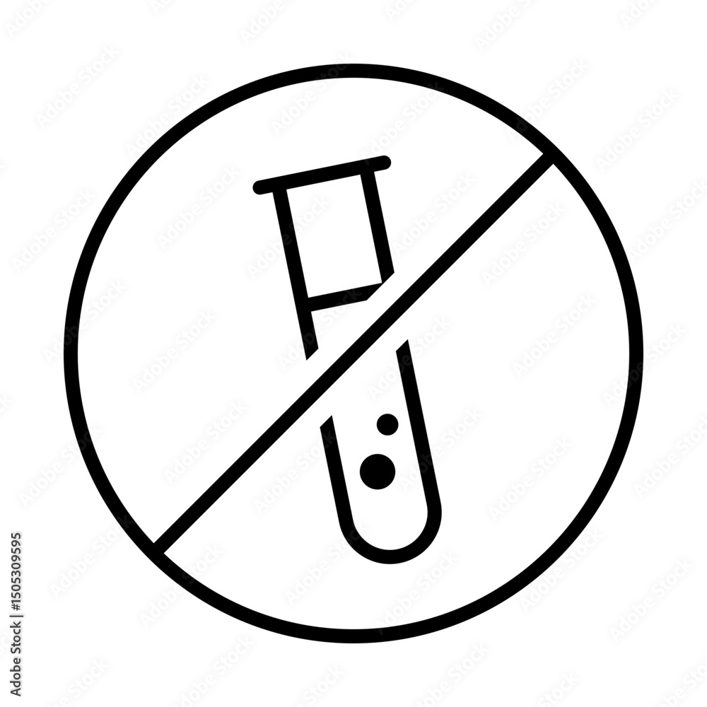 Naklejka premium no chemical sign on package