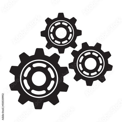 Vector industrial gear wheels and cogs, illustrating mechanical engineering technology and business concepts