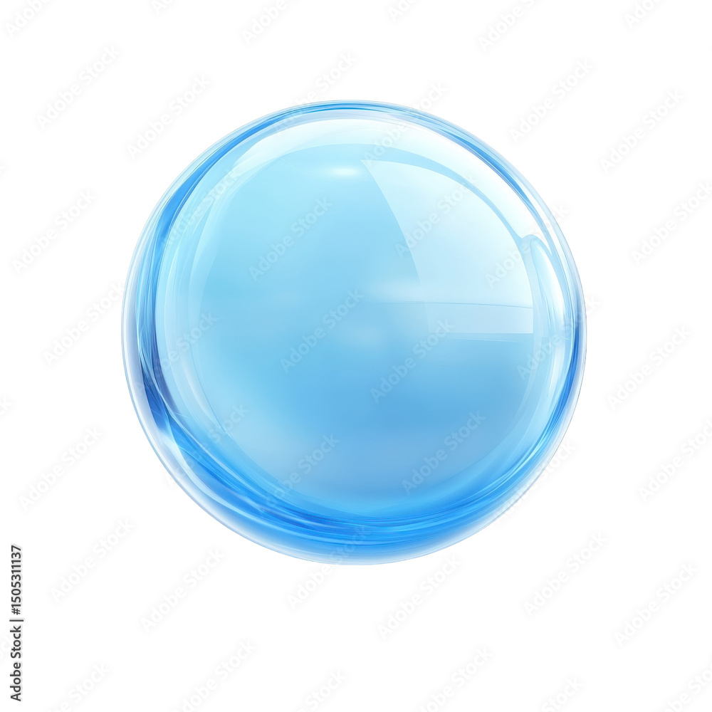 Captivating blue sphere like a droplet of sky reflecting dreams and on transparent background Captivating blue sphere like a droplet of sky reflecting dreams and on transparent background