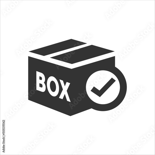 package box, shipping package box vector icon, box icon, warning icon