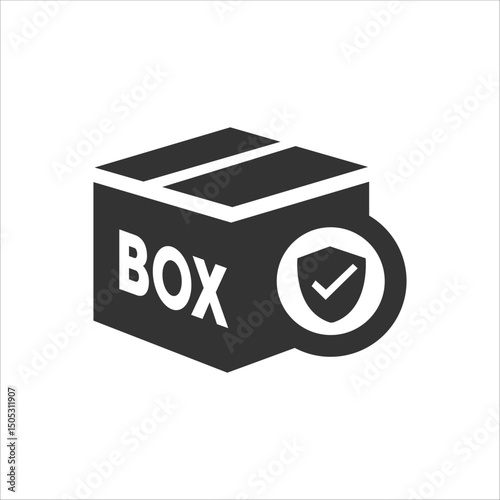 package box, shipping package box vector icon, box icon, warning icon