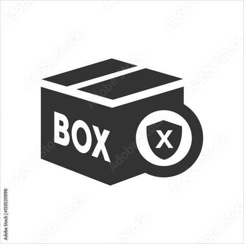package box, shipping package box vector icon, box icon, warning icon
