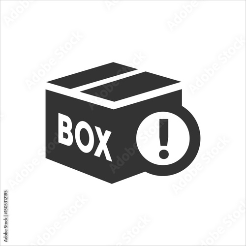 package box, shipping package box vector icon, box icon, warning icon