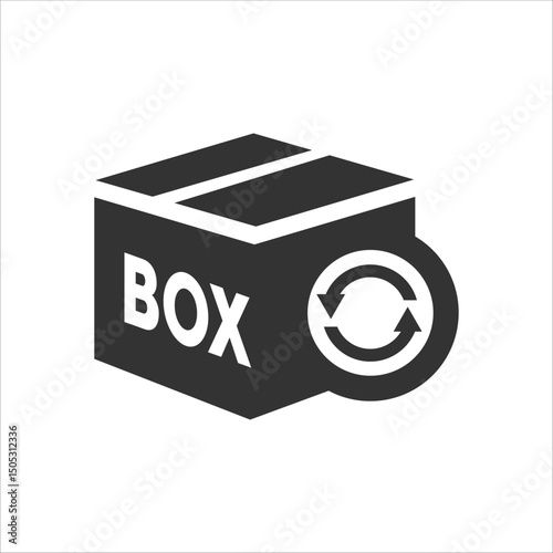 package box, shipping package box vector icon, box icon, warning icon