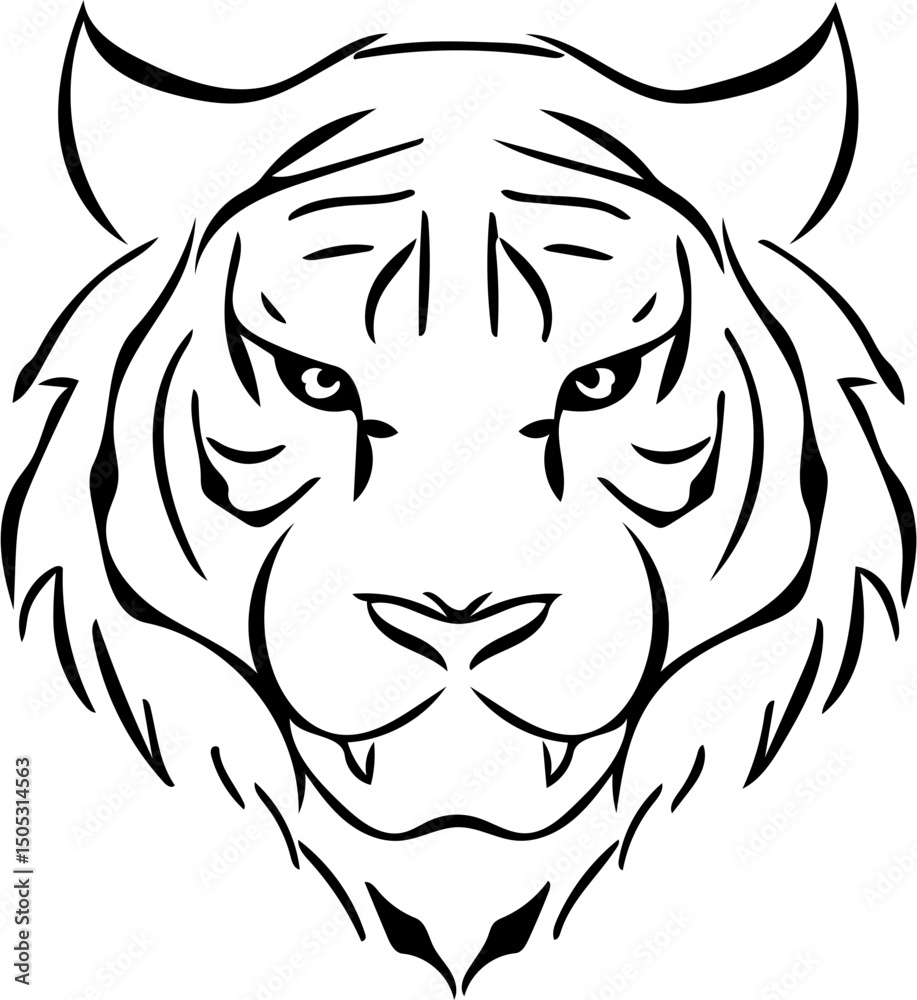 Obraz premium Tiger tattoo vector