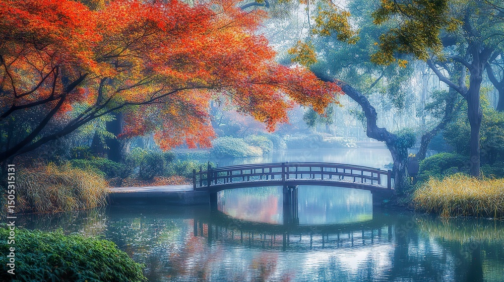 Fototapeta premium autumn in the city park