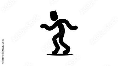 anesthesiologist figure, black isolated silhouette