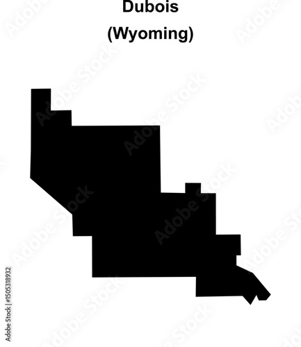 Dubois (Wyoming) blank outline map